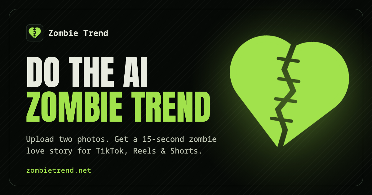 Zombie Trend AI Video Generator – Make Yours from 2 Photos preview